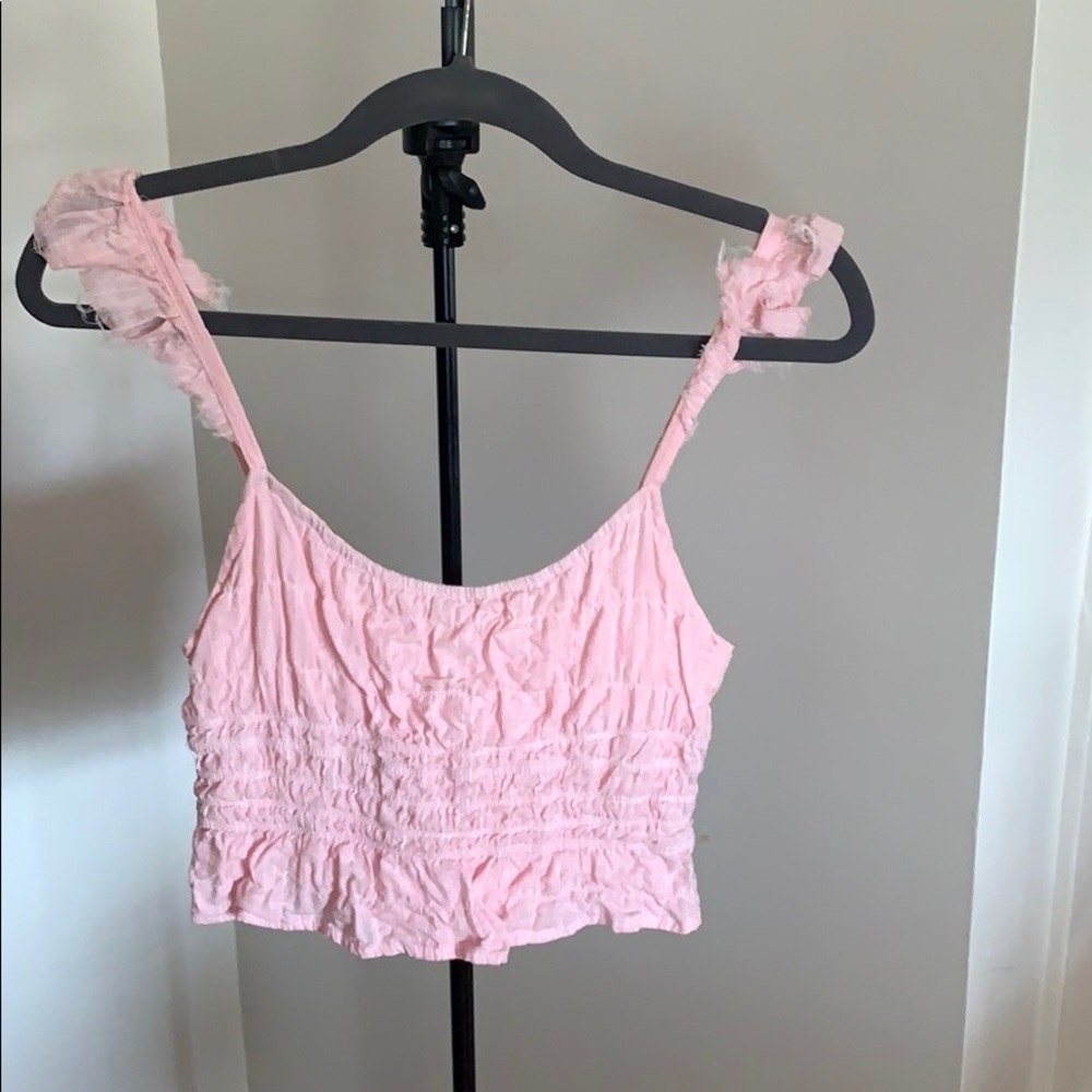 Pink Ruffle Crop Top - Picture 5 of 6